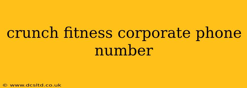crunch fitness corporate phone number