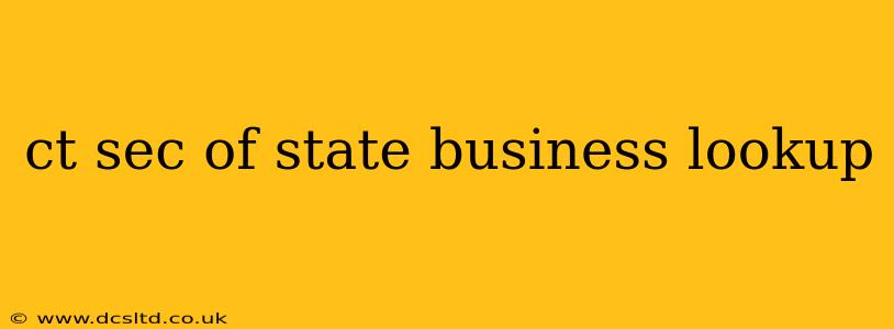 ct sec of state business lookup