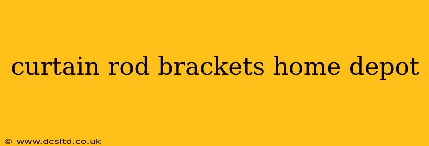 curtain rod brackets home depot