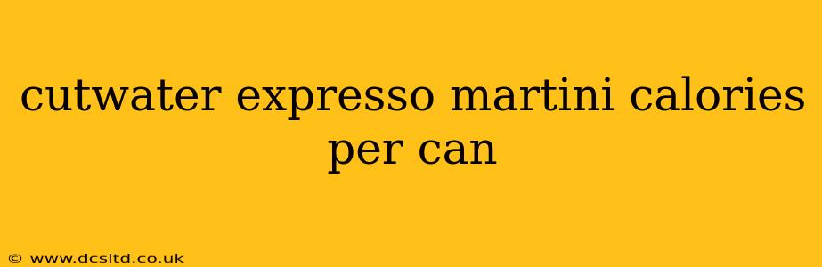 cutwater expresso martini calories per can
