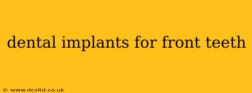 dental implants for front teeth