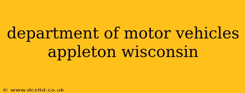 department of motor vehicles appleton wisconsin