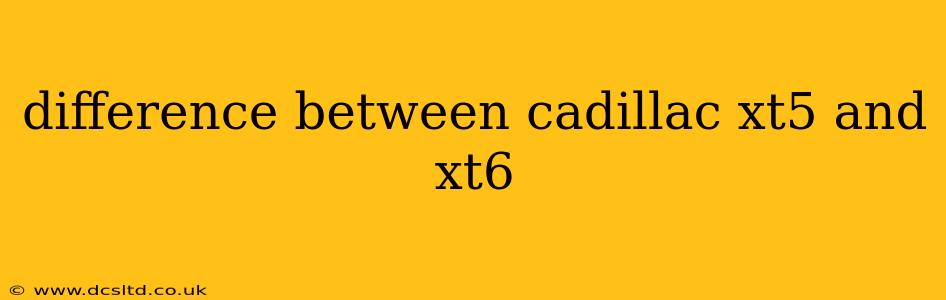 difference between cadillac xt5 and xt6