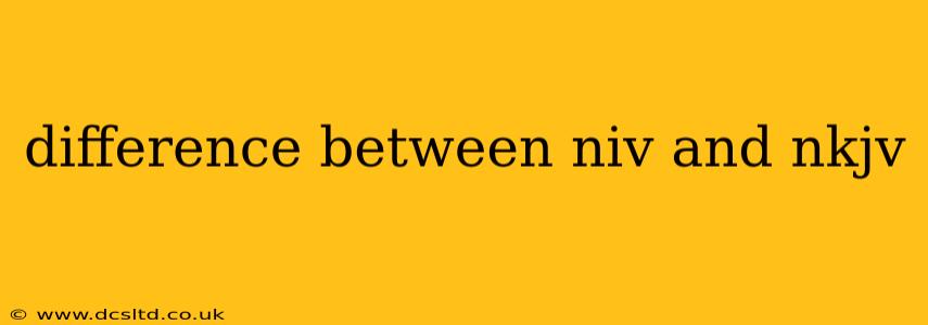 difference between niv and nkjv