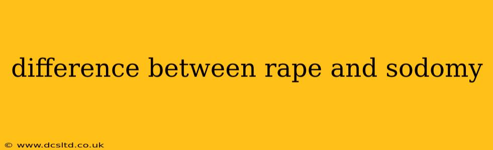 difference between rape and sodomy