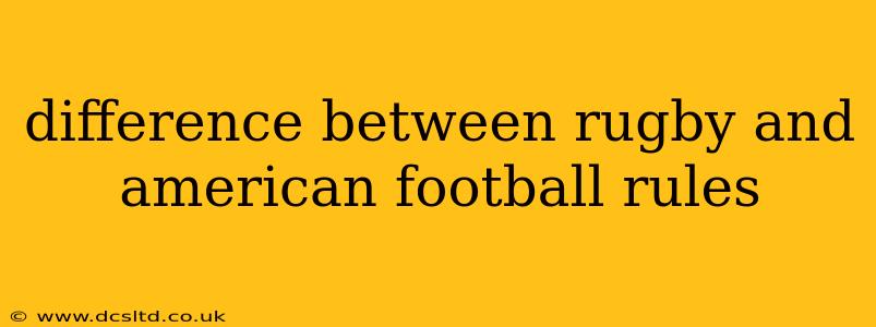 difference between rugby and american football rules