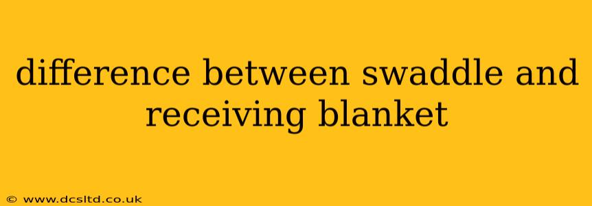 difference between swaddle and receiving blanket