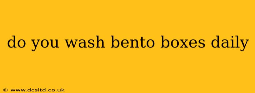 do you wash bento boxes daily