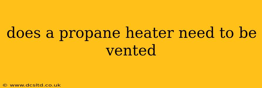 does a propane heater need to be vented