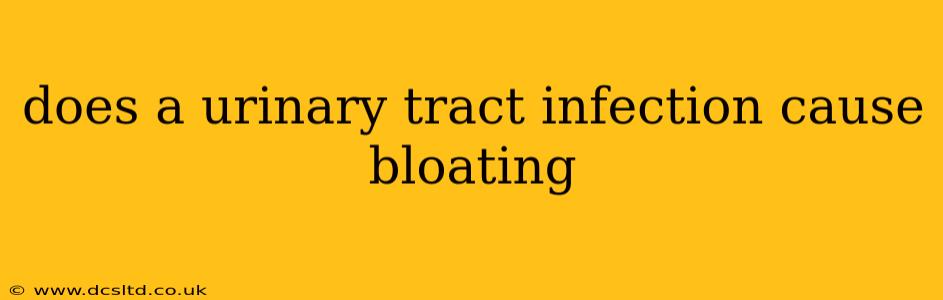 does a urinary tract infection cause bloating