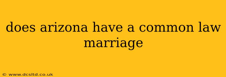 does arizona have a common law marriage