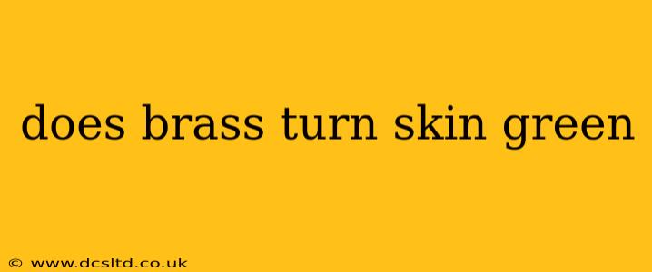 does brass turn skin green