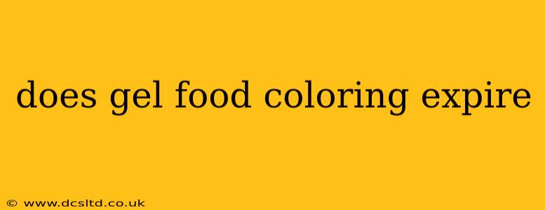 does gel food coloring expire