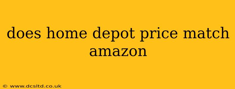 does home depot price match amazon