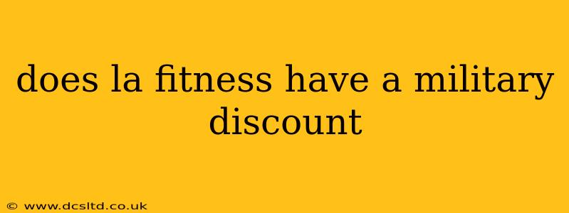 does la fitness have a military discount