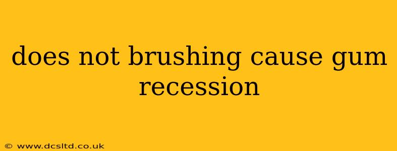 does not brushing cause gum recession