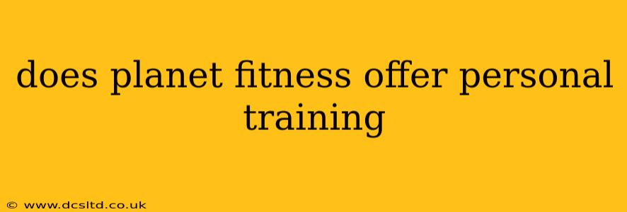 does planet fitness offer personal training
