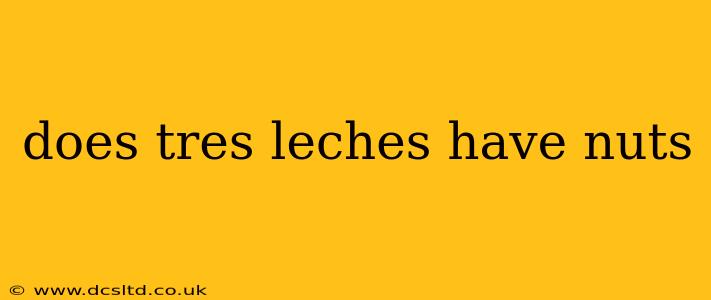 does tres leches have nuts