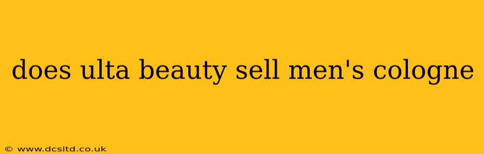 does ulta beauty sell men's cologne