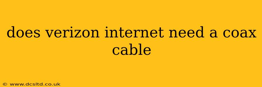 does verizon internet need a coax cable