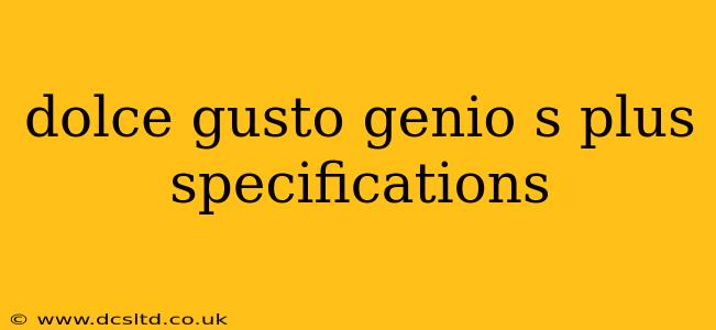 dolce gusto genio s plus specifications