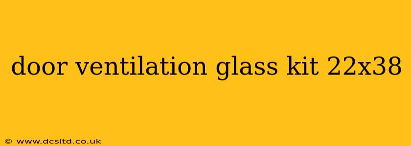 door ventilation glass kit 22x38