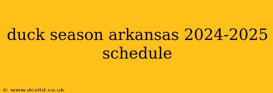 duck season arkansas 2024-2025 schedule
