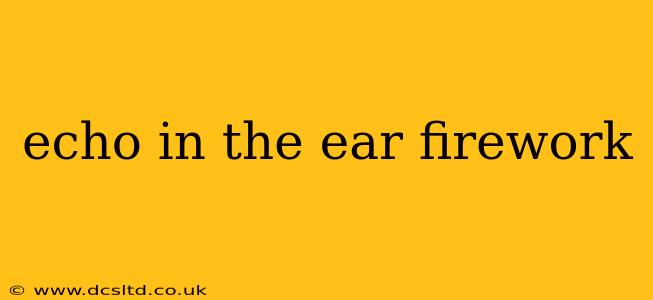 echo in the ear firework