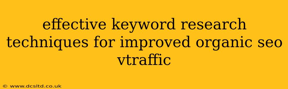 effective keyword research techniques for improved organic seo vtraffic