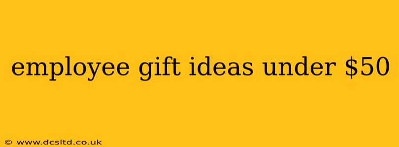 employee gift ideas under $50