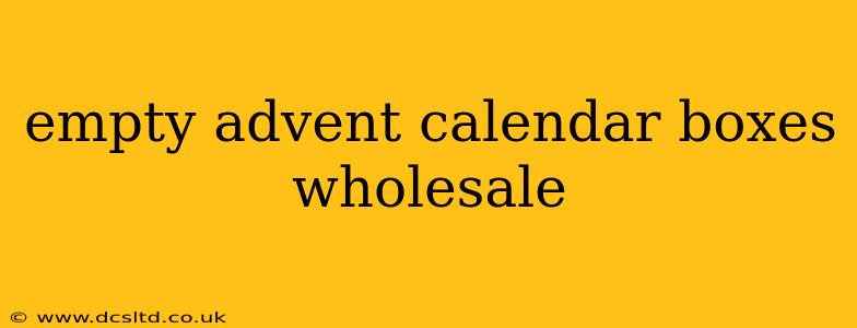 empty advent calendar boxes wholesale