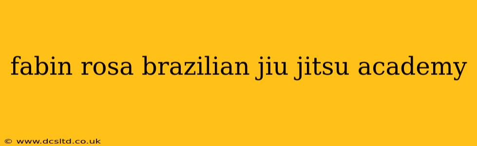 fabin rosa brazilian jiu jitsu academy