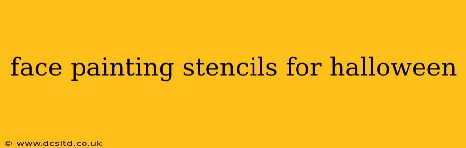 face painting stencils for halloween