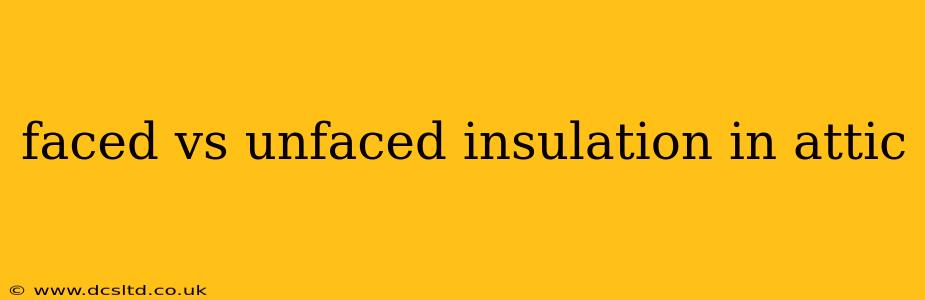 faced vs unfaced insulation in attic
