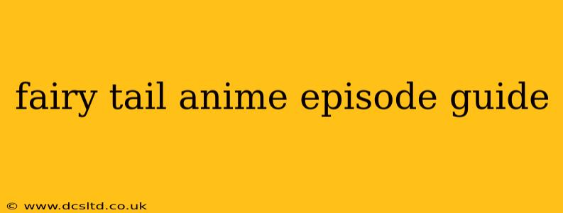 fairy tail anime episode guide