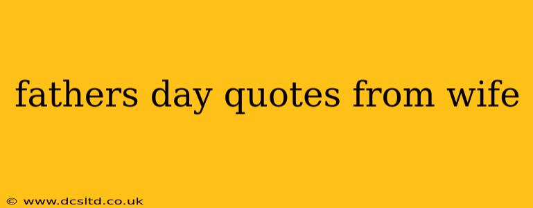 fathers day quotes from wife