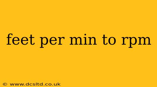 feet per min to rpm
