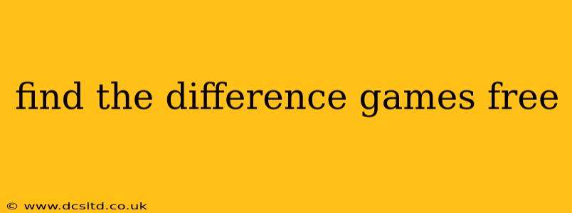 find the difference games free