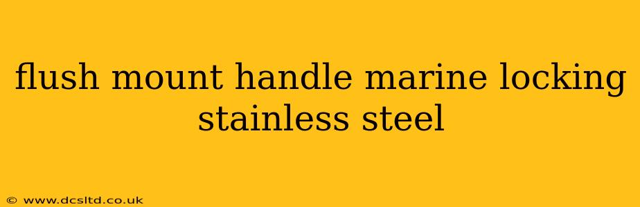 flush mount handle marine locking stainless steel