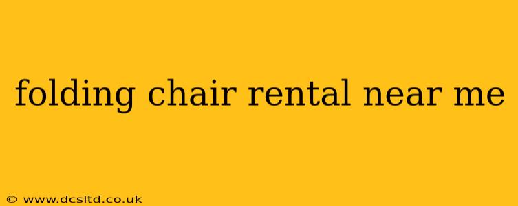 folding chair rental near me