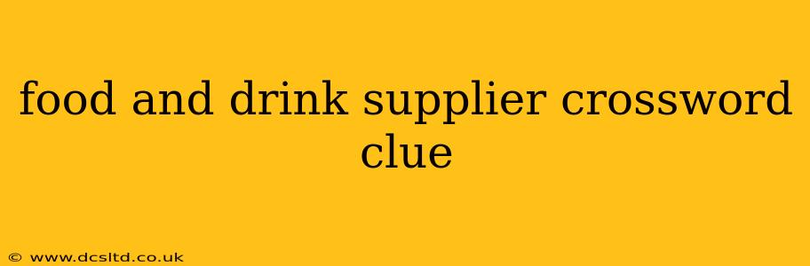 food and drink supplier crossword clue