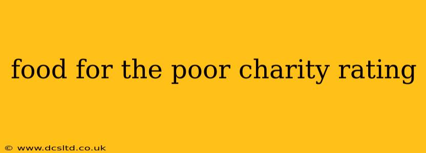 food for the poor charity rating