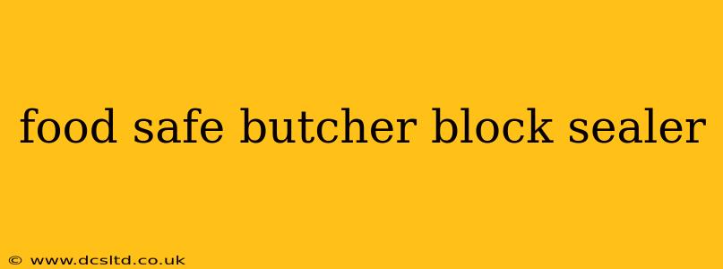 food safe butcher block sealer