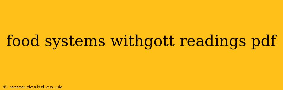 food systems withgott readings pdf