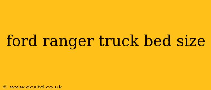 ford ranger truck bed size