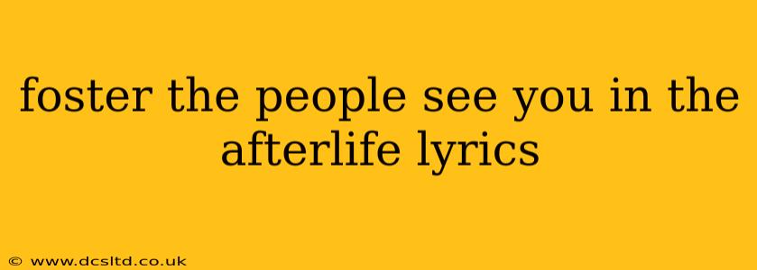 foster the people see you in the afterlife lyrics