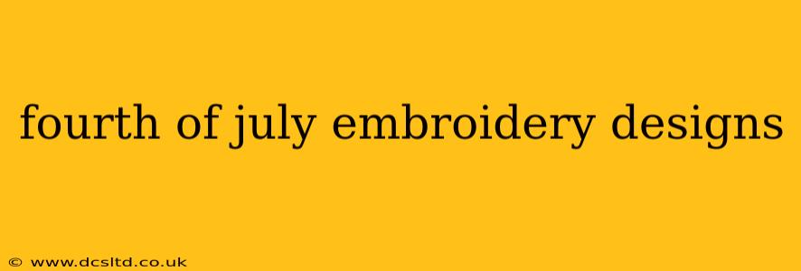 fourth of july embroidery designs