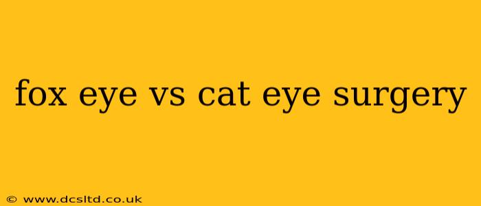 fox eye vs cat eye surgery