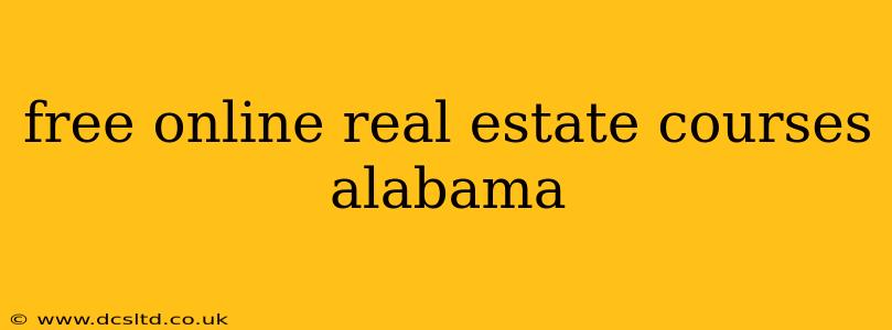 free online real estate courses alabama