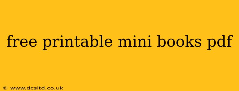 free printable mini books pdf